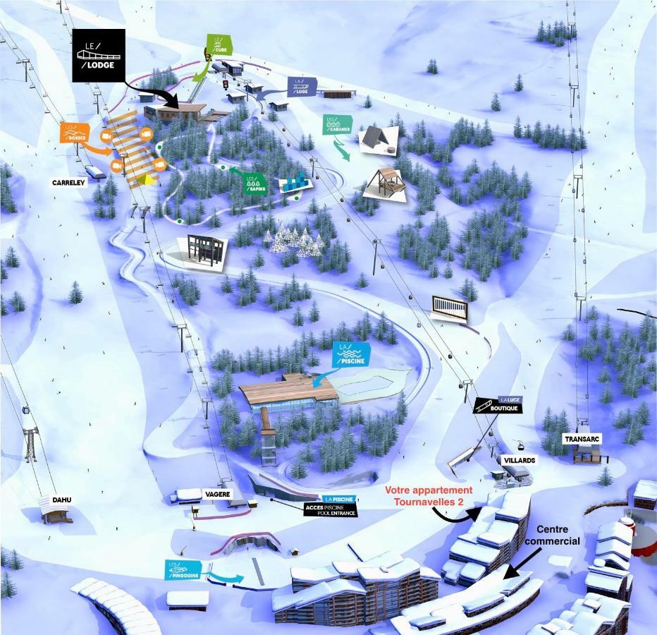 Arcadien - Appartement Les Arcs 1800 - 10 Personnes - 3 Chambres エクステリア 写真